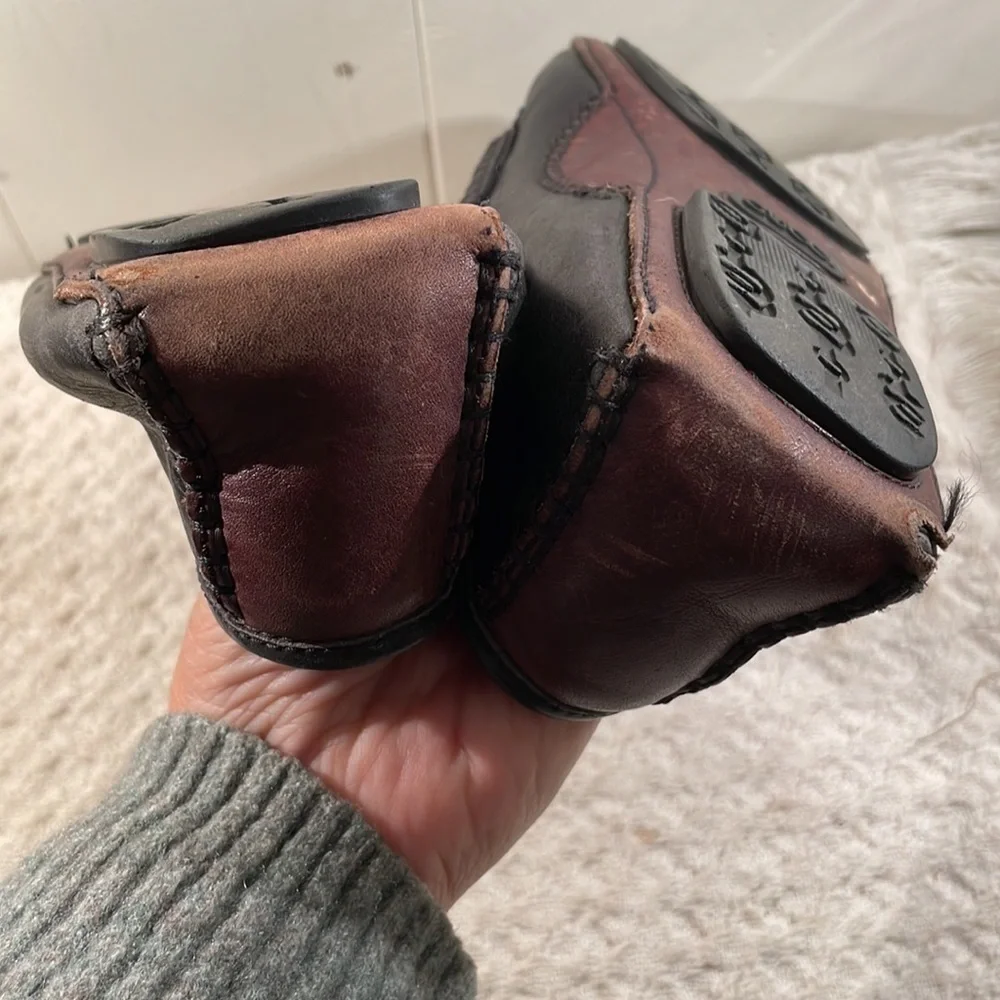 Gucci Horse Bit Driving Loafers Black & Brown Leather Protective Soles